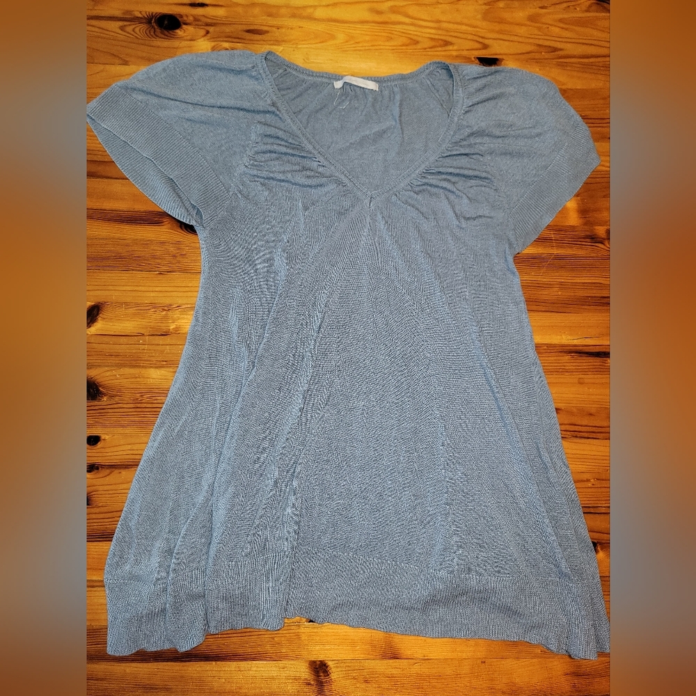 Charlotte Russe Gray Ruched Tunic Top